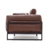 Gwynn 4-Seater Faux Leather Sofa – Dark Brown - Image 11