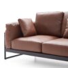 Gwynn 4-Seater Faux Leather Sofa – Dark Brown - Image 7