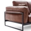 Gwynn 4-Seater Faux Leather Sofa – Dark Brown - Image 4