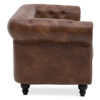 Benjamin Chesterfield Classical 3-Seater PU Leather Sofa - Image 6