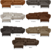Alcina 4-Seater Leatheraire Fabric Sofa with Ottoman - Image 7