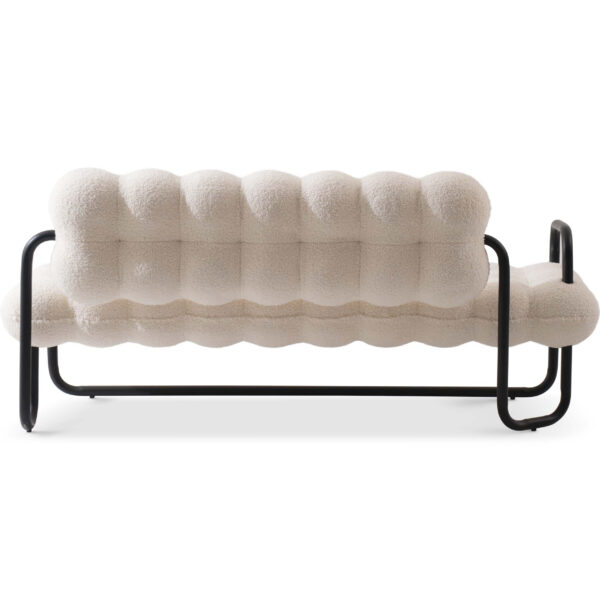 Orae Cirrus 1.74M Upholstered Sherpa Bench – Ivory - Image 2