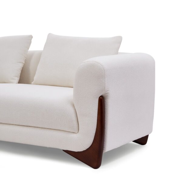 Gwenyth 4-Seater Sherpa Fabric Sofa - Image 4