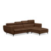 Alcina 4-Seater Leatheraire Fabric Sofa with Ottoman - Image 8