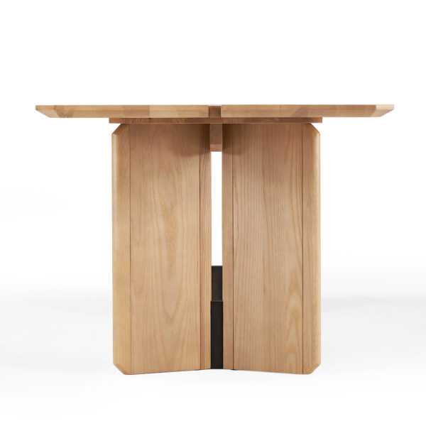 Adewale Solid Ash Wood Dining Table – Natural Finish - Image 3