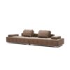 Talyessin 4-Seater Premium Leather Sofa – Dark Brown - Image 2