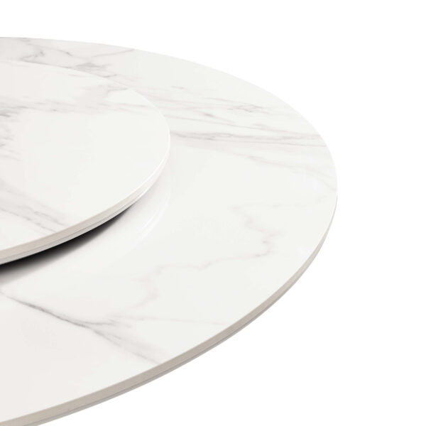 Botticino 1.35M Round Sintered Stone Dining Table - Image 3