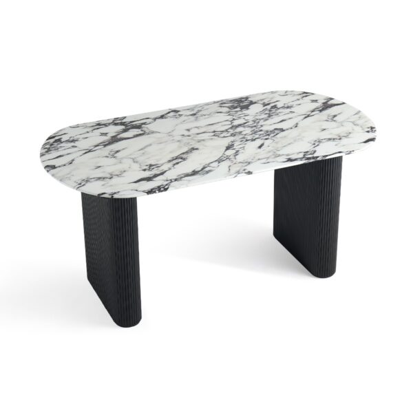 Paulius 1.6M Cultured Marble Dining Table - Image 2