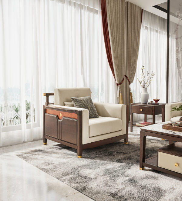 Azunto Premium PVC Nappa Leather Armchair - Image 5