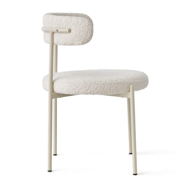 Abessa Velvet Dining Chair – White - Image 2
