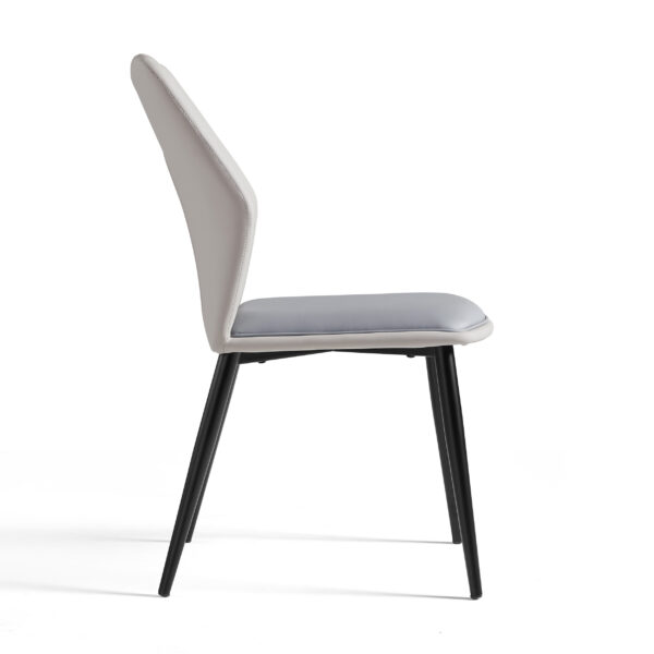 Medwyn PU Leather Dining Chair – Grey - Image 3