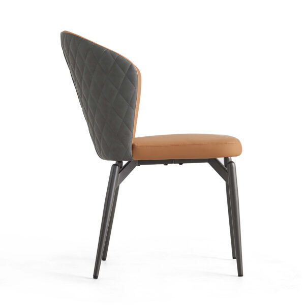 lvria Faux Leather Chair – Tawny - Image 4