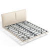 Leandrew Taupe Upholstered Bed Frame + Pedestals - Image 5