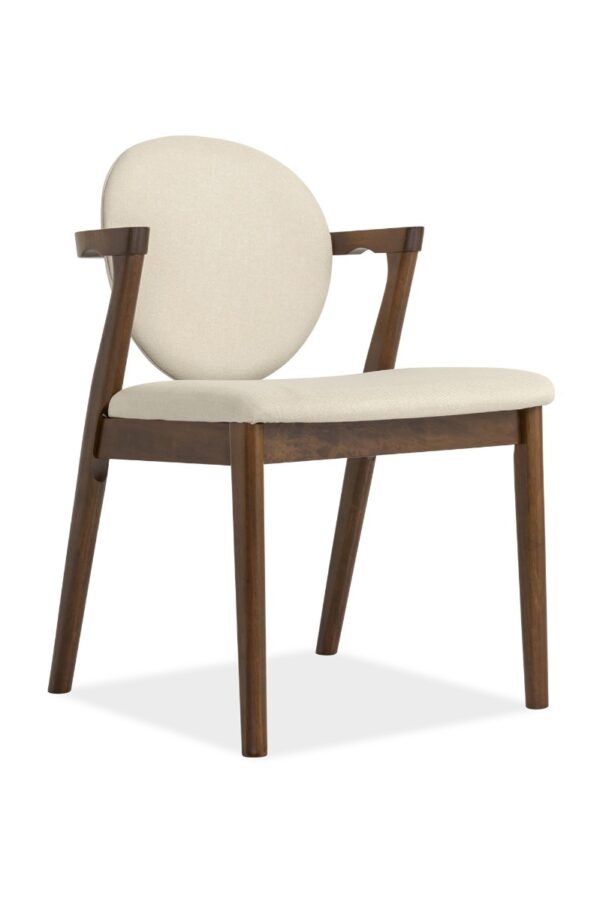 Ronny Arm Dining Chair – Walnut - Image 2
