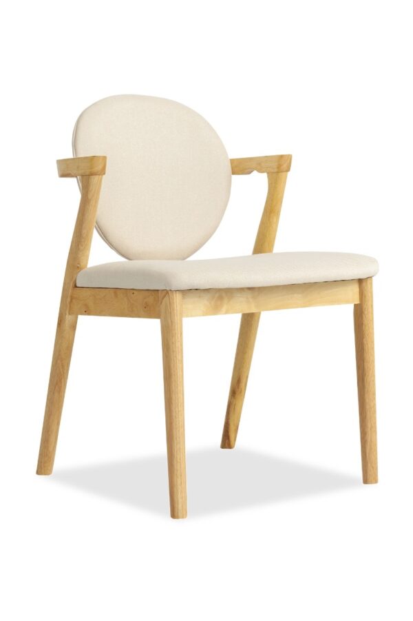 Ronny Arm Dining Chair – Natural - Image 2