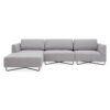 Scott 3-Seater Modular Sofa with Ottoman – Light Grey
