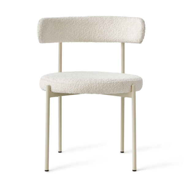 Abessa Velvet Dining Chair – White