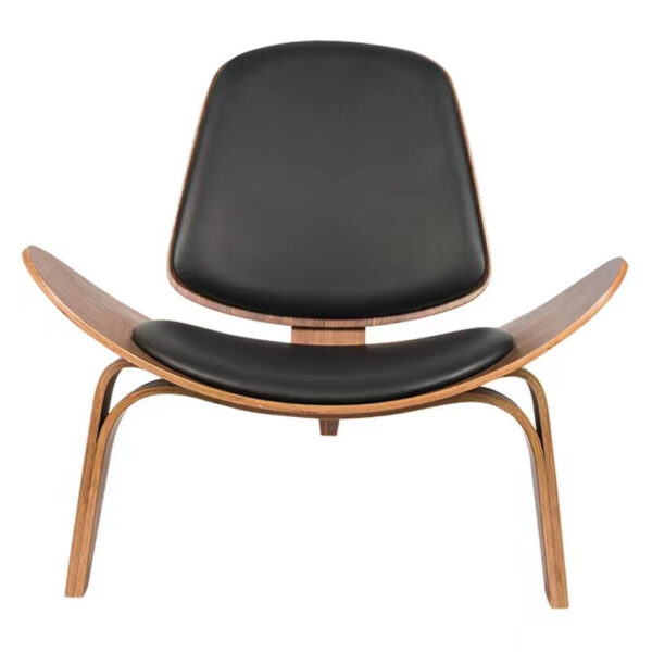 Tatum Walnut Veneer Accent Chair with PVC Upholstery - Image 13