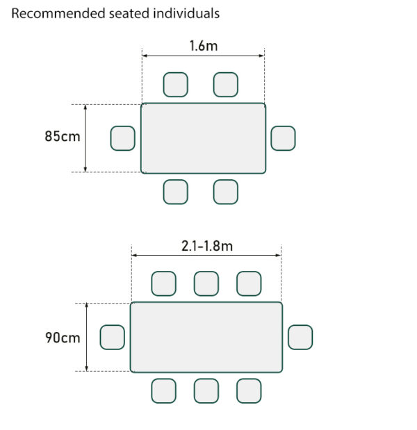 Baillidh Floating Dining Table – Ash Black with Acrylic Legs - Image 3