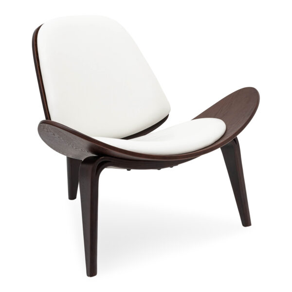 Tatum Walnut Veneer Accent Chair with PVC Upholstery - Image 2