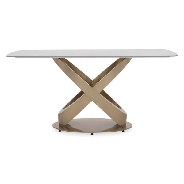 Rian II Modern Grey Sintered Stone Dining Table