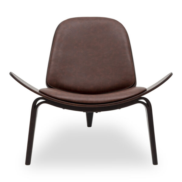 Tatum Walnut Veneer Accent Chair with PVC Upholstery - Image 11