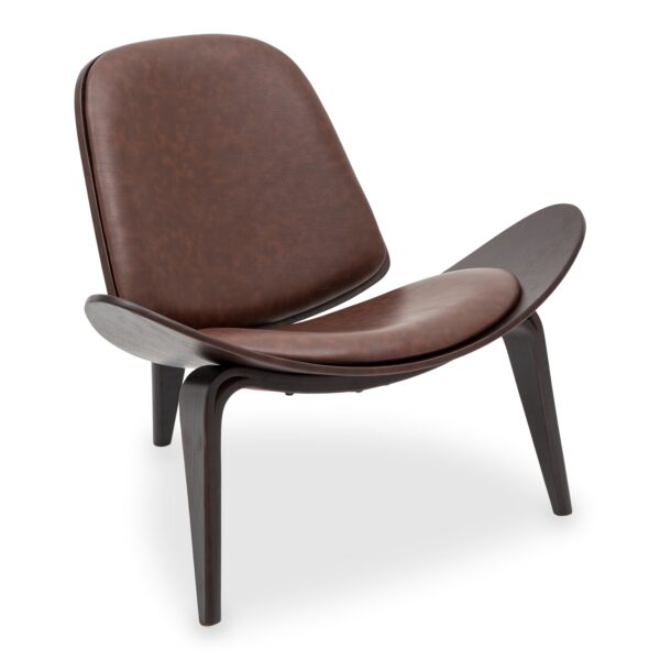 Tatum Walnut Veneer Accent Chair with PVC Upholstery - Image 10