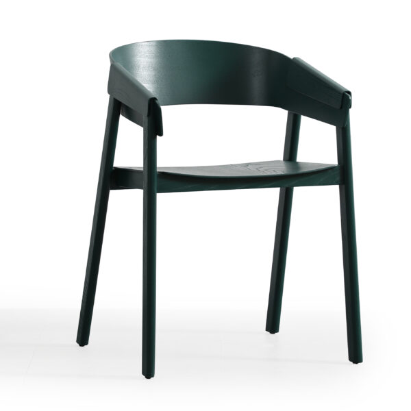 Emiko Oak Wood Dining Chair with Arms - Image 11