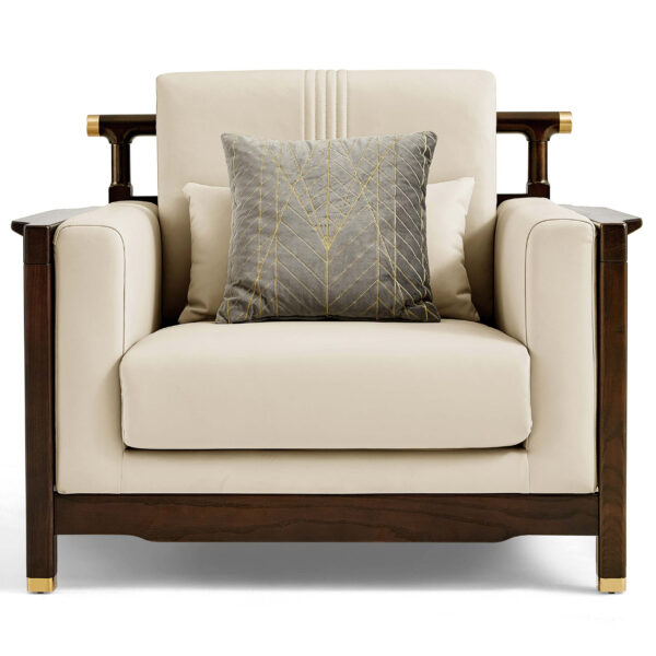 Azunto Premium PVC Nappa Leather Armchair - Image 2
