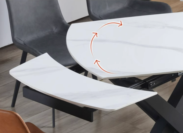 Hume Modern Extendable Sintered Stone Dining Table - Image 4