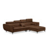 Alcina 4-Seater Leatheraire Fabric Sofa with Ottoman - Image 6