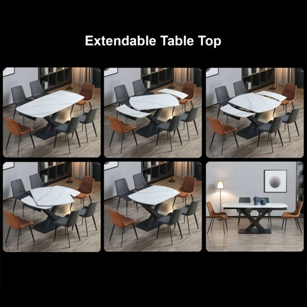 Hume Modern Extendable Sintered Stone Dining Table - Image 7