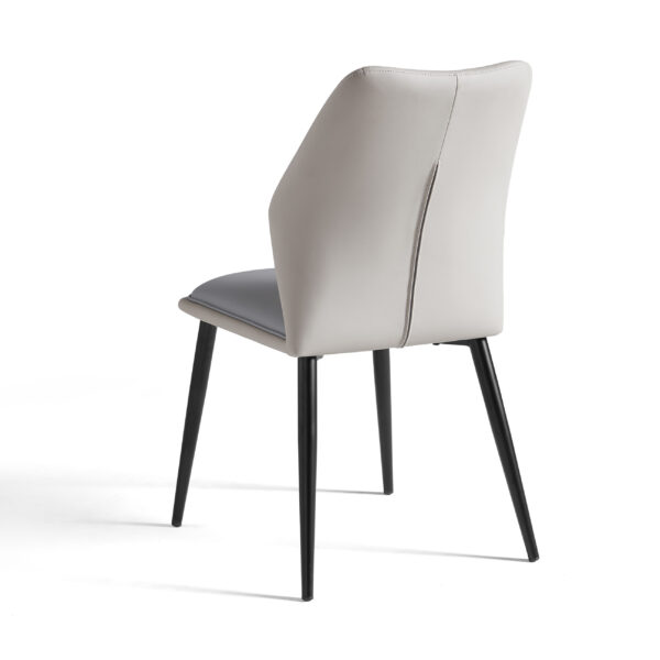 Medwyn PU Leather Dining Chair – Grey - Image 4