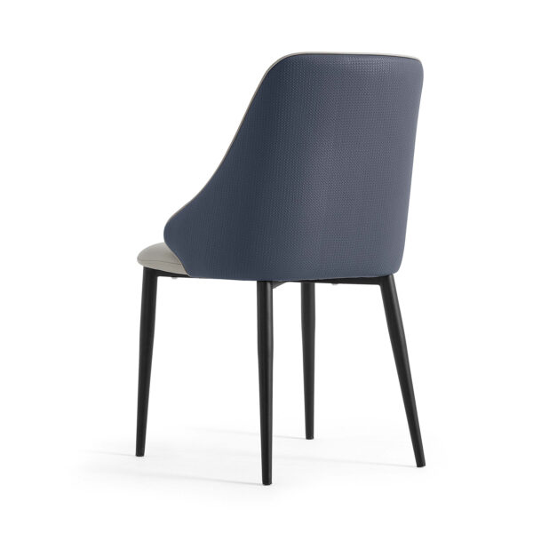 Yalene Faux Leather Chair – GreyBlue - Image 4
