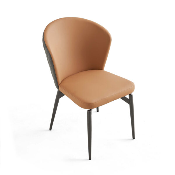 lvria Faux Leather Chair – Tawny - Image 3