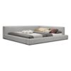 Clara Low Profile Upholstered Queen Bed Frame - Image 6