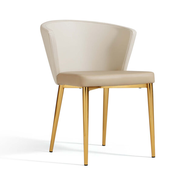 Zoltar CreamGold Faux Leather Dining Chair - Image 2