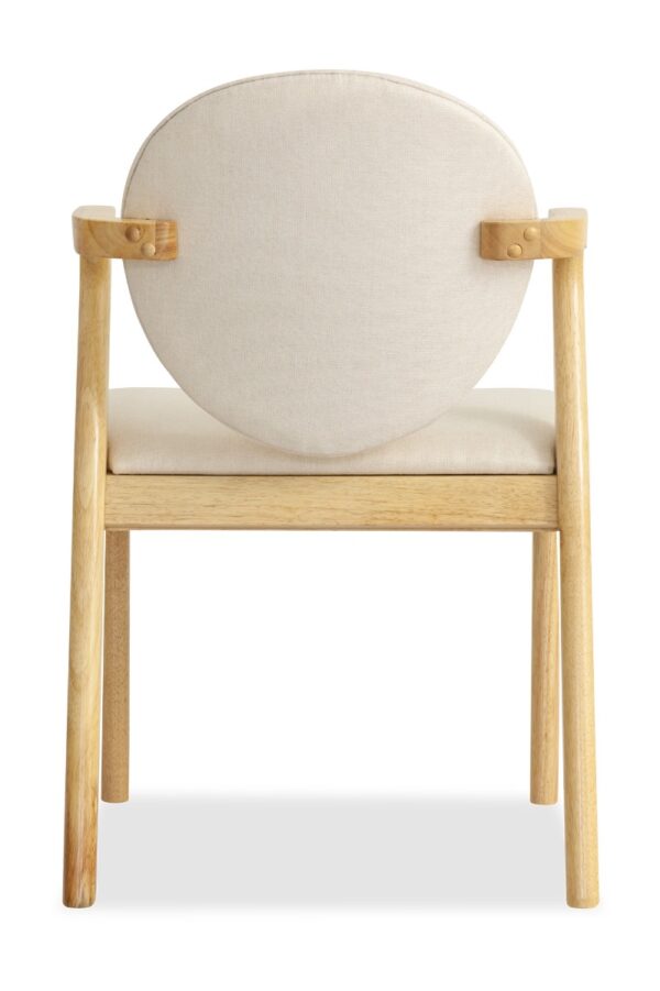 Ronny Arm Dining Chair – Natural - Image 4