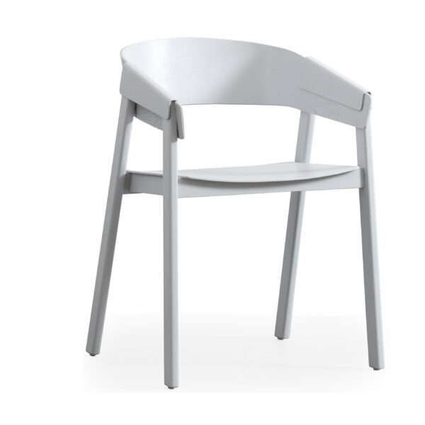 Emiko Oak Wood Dining Chair with Arms - Image 12