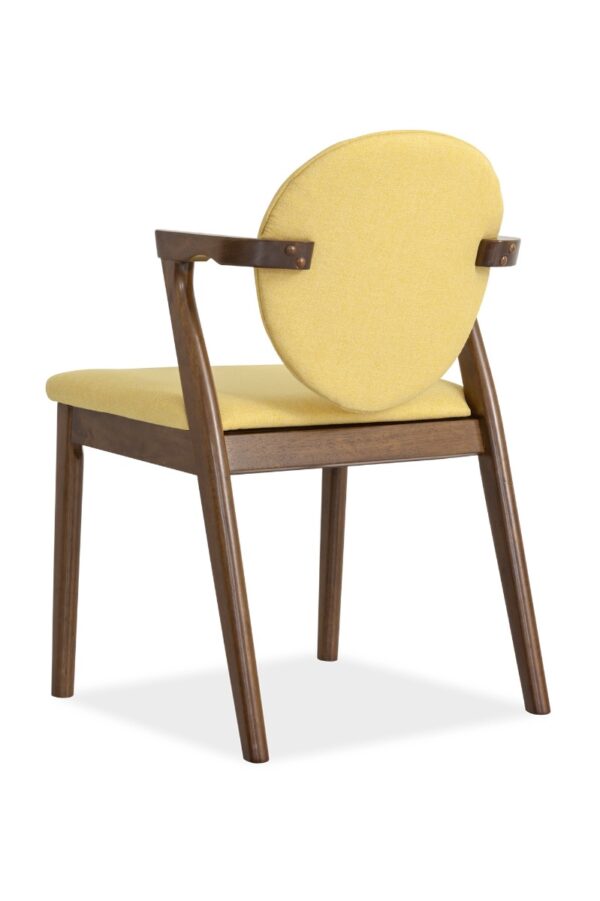 Ronny Arm Dining Chair – Walnut - Image 3