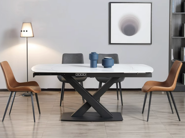 Hume Modern Extendable Sintered Stone Dining Table - Image 3