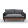 Wardell 2-Seater Sofa – Dark Grey Houndstooth
