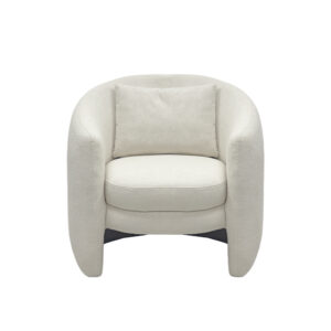 Royce Water-Repellent Fabric Armchair - Ivory