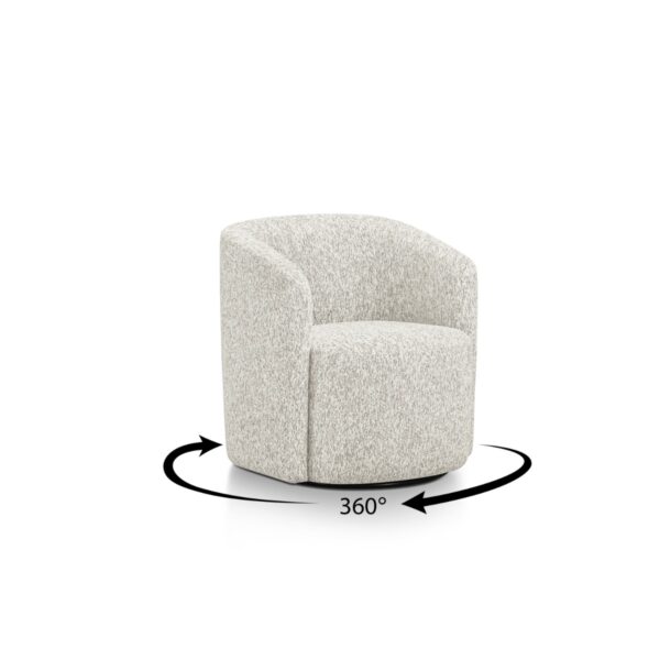 Shireen Swivel Lounge Chair in Royal Beige - Image 2