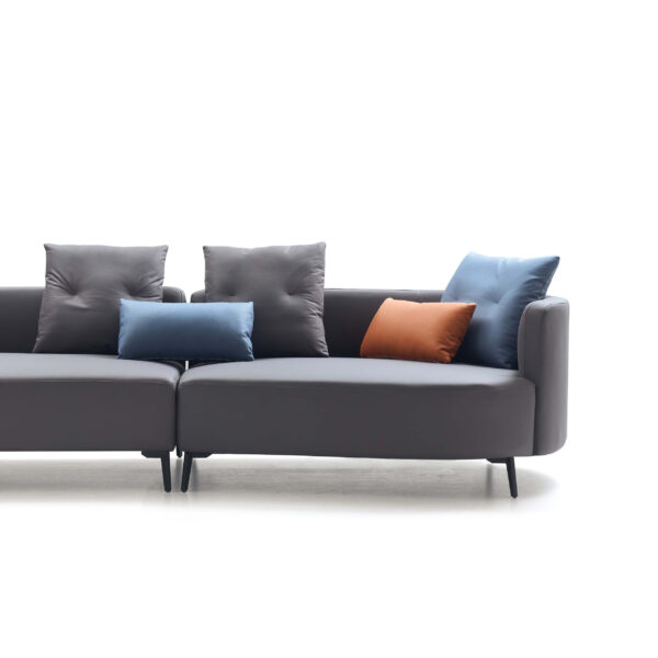 Westbroc 4-Seater Left Chaise Sofa in Dark Grey - Image 6