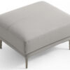 Brago Premium 4-Seater Leather Sofa with Ottoman – Light Grey - Image 7