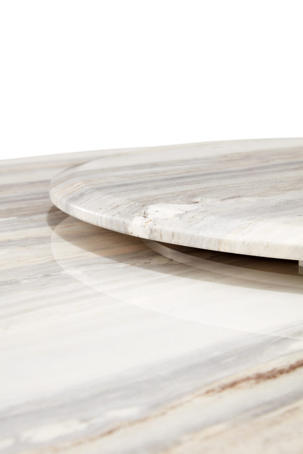 Barzig 1.35M Cultured Marble Round Dining Table - Image 5