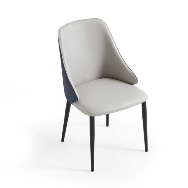 Yalene Faux Leather Chair – GreyBlue - Image 3