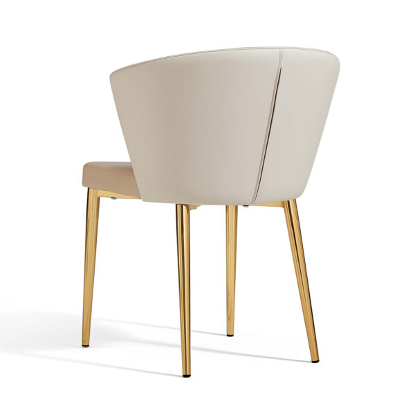 Zoltar CreamGold Faux Leather Dining Chair - Image 3