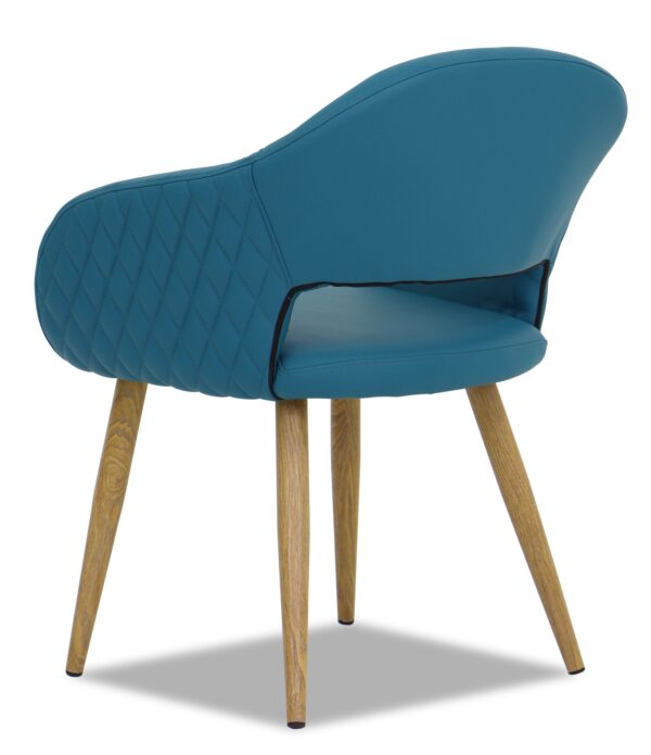 Kian Faux Leather Armchair – Teal - Image 4